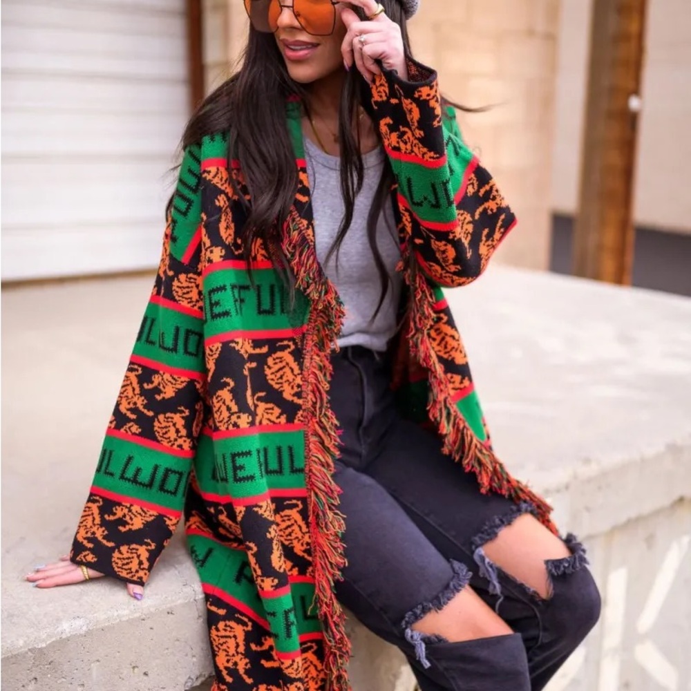 Dressed in Lala Original Powerful Woman Cardigan - L/XL